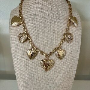 Park Lane Charmed Necklace - Heart Charm Gold Necklace